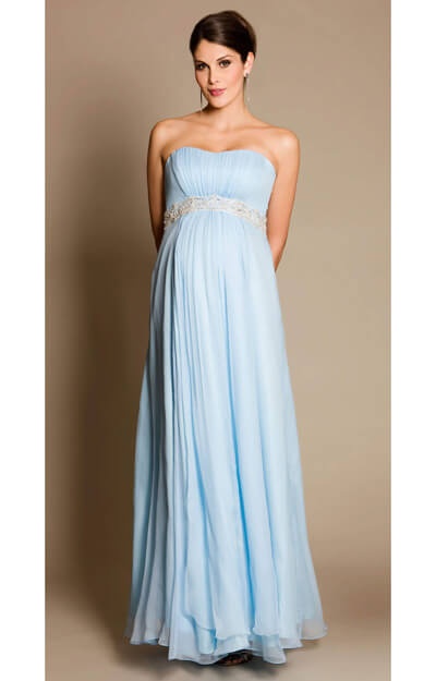 BlueBell Maternity Gown with Diamante Sash by Tiffany Rose